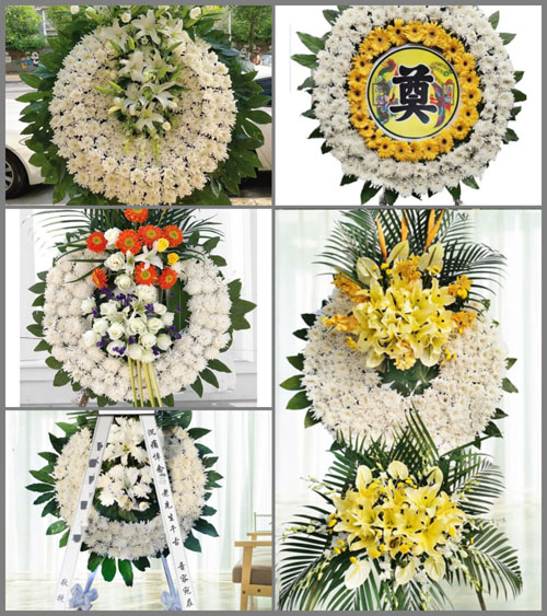 湖北孝感市应城市汤池镇方集村花圈速递